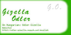 gizella odler business card